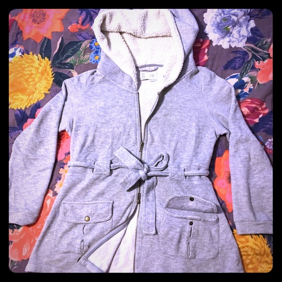 Anthropologie Sweaters - Anthro {SaturdaySunday} hooded Sherpa sweatshirt M
